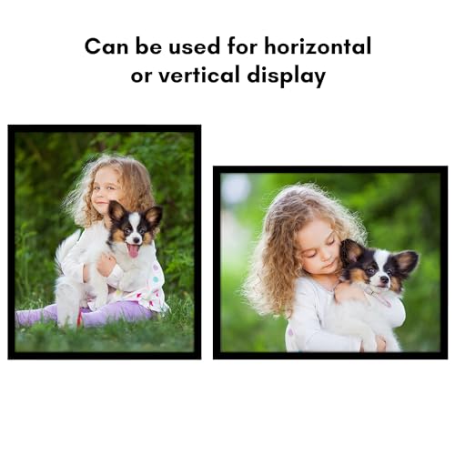 Americanflat 13x16 Picture Frame with Polished Plexiglass - Streamline Collection - Thin Border Picture Frame for Wall Display - Hanging Hardware Included - Black