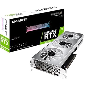GIGON Gigabyte GeForce RTX 3060 Ti Vision OC 8GB V2 LHR Grafikkarte, GV-N306TVISION OC-8GD V2