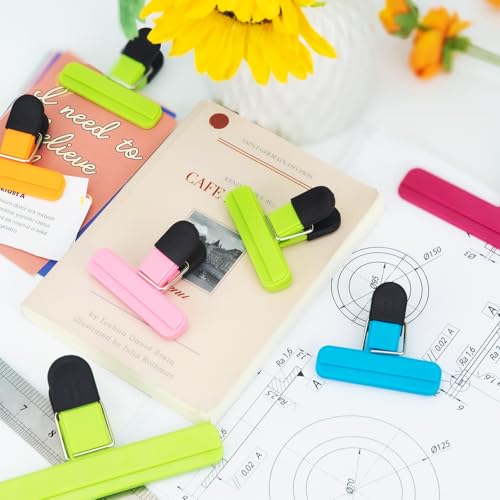 Image of 6 Pack Large Chip Bag Clips, Heavy Duty Plastic Sealing, 6x3.5 Inch | Snack Clips for Chips, Other Food Bags, Food Storage, for Home, Kitchen, Pantry