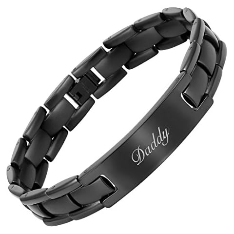 Willis Judd Daddy Titanium Bracelet Engraved Love You Daddy Adjusting Tool & Gift Box Included Cover