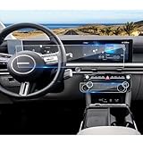 Coleya 2025 2026 Tucson Screen Protector for Hyundai Tucson (Dual 12.3Inch&Air Conditioner)(SEL/SEL Convenience/XRT/Limited/Blue/N Line),9H Tempered Glass 2025 Tucson Hybrid Accessories HD Transparent