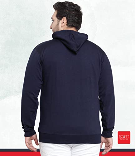 Image of Scott International Men's Solid Cotton Hoodies for Men, Trendy and Comfortable Sweatshirts for Men, Stylish Winter Wear with Hood and Pockets, Fashionable Hooded Sweatshirts