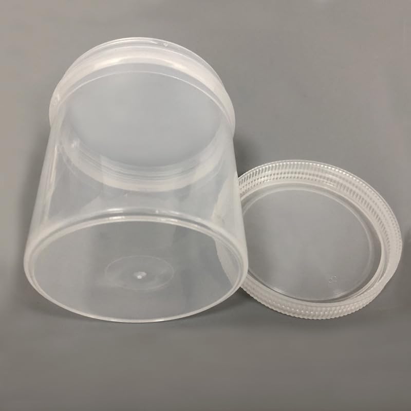 5 Stück PP Kunststoff Reagenzflaschen 50–1000ml Weithals Laborflaschen Auslaufsichere Chemikalienbehälter Halbtransparent(500ml)