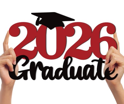 ssailue decor Graduation 2022 Wood Sign Decoration, 2022 Senior Graduation Photo Booth Props, Class of 2022 Sign First Day of School Graduate Wood Cutout Sign