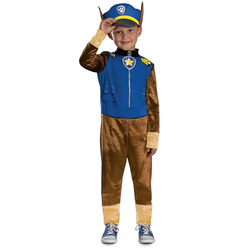 Disguise Paw Patrol Chase Toddler Costume Official Paw Patrol Chase Costume Outfit with Headpiece Child Size (2T)