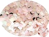 Confeti de color oro rosa, 1 cm, redondo, 40 g, 2000 unidades, decoración elegante y moderna para fiestas de cumpleaños, bodas, baby shower, Nochevieja