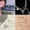 IFNODO 47pcs Silver Jewelry Set With 3 PCS Necklace, 11 PCS Bracelet,20pcs Hoop Stud Earrings,7pcs rings set For Women For Birthday Gifts #2