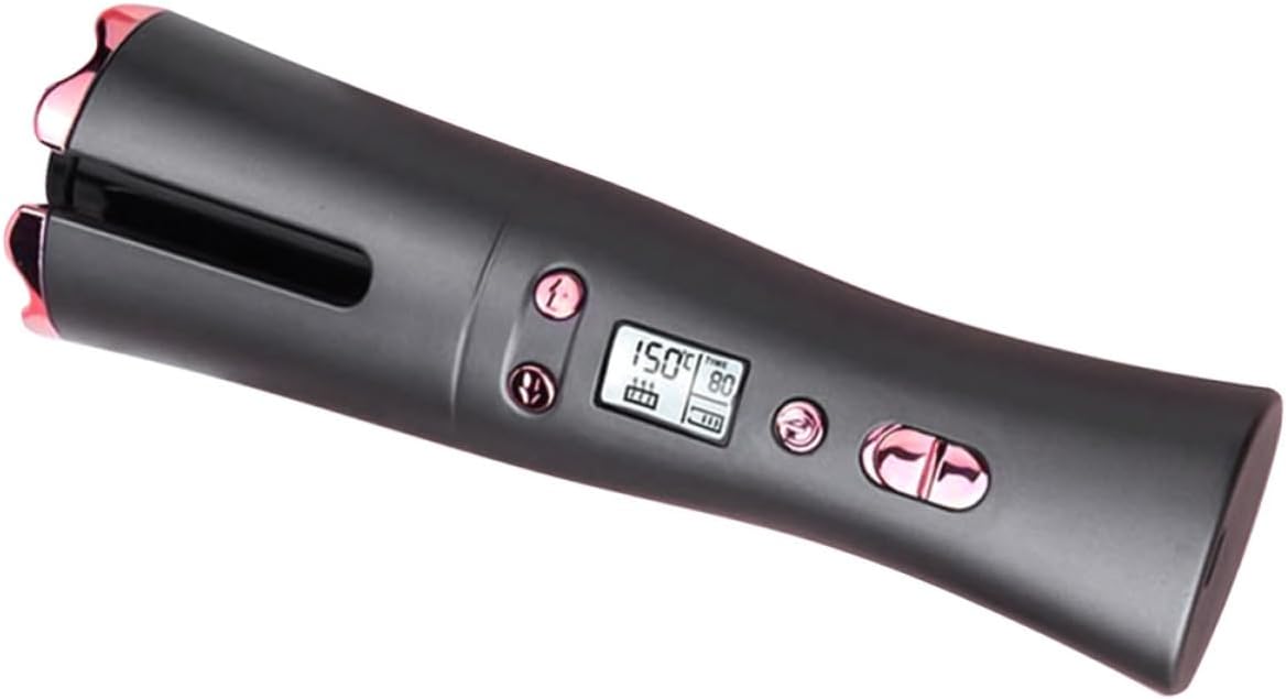 Veemoon Automatic Hair Curler and 5200mah Battery with Adjustable Temperature 150-200℃ Portable Ceramic Curling Wand Self-Rotating Design for Hair Styling Anywhere