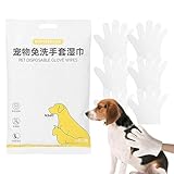 Generico Guanti per la Pulizia dei Cani,6 Guanti Rimuovi Toeletta - Salviette Pulizia Animali Domestici | per Cuccioli Gatti Dopo Passeggiate Viaggi Escursionismo Doccia Domestica