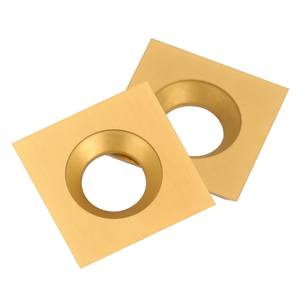 Lot de 10 inserts HM Burin de rabotage 10,5 x 10,5 x 2,2 mm-35 ° Plaquettes carrées en carbure pour fraise à affleurer pour outils de tournage à bois Lame de rechange