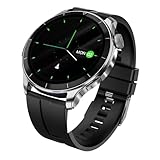 Boat Chrome Eon, Premium Metal Body, 1.43” (3.63 cm) AMOLED Round Display, AI Coach Health Insights, Advanced S1 Processor, Auto Heart Rate, HRV, VO2 Max, Smart Watch for Men & Women (Sterling Black)