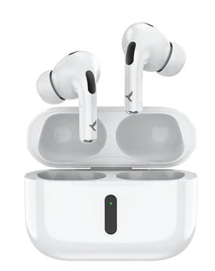 KDM W3 GoPods Bluetooth 5.4 Earbuds with ANC & ENC, Wireless Charging Case, 25H Total Playtime, 5H Single Charge, Type-C Fast Charging (90 Min), Hall Switch, in-Ear Design with Silicone Case,White-image-10