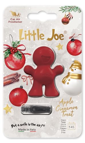 Little Joe® Car Air Freshener – Christmas/Winter Edition (Dunkel Rot, Apple Cinnamon Treat)