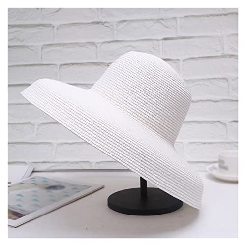 Chapeau de soleil pliable grand bord femme pour éviter la chaleur sur la plage