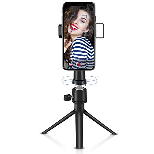 Phone Tripod with Light,Smart 360°Auto Face Object Tracking Mount Vlog Shooting Phone Mount Holder Camera Phone Tripod Selfie Stick for YouTube/Video Conference/Live Stream/Online Class