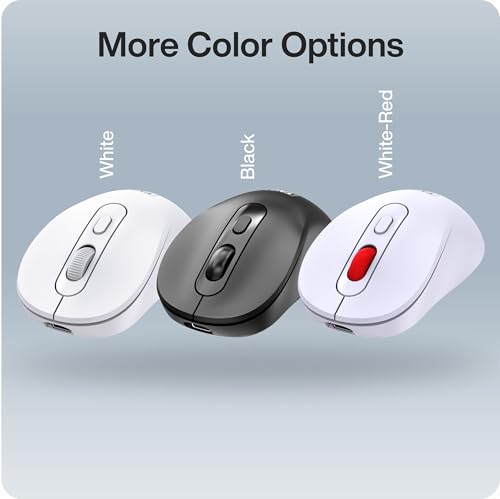 Image of TAG WM900 Black /Red Wireless Mouse, 2.4GHz + Bluetooth, Silent Clicks, 10m Range, Type-C Charging, Adjustable DPI (800 /1200 /1600), 72 Hours Usage, for PC /Mobile /Tablet, Supports Windows /Mac /Linux /iOS