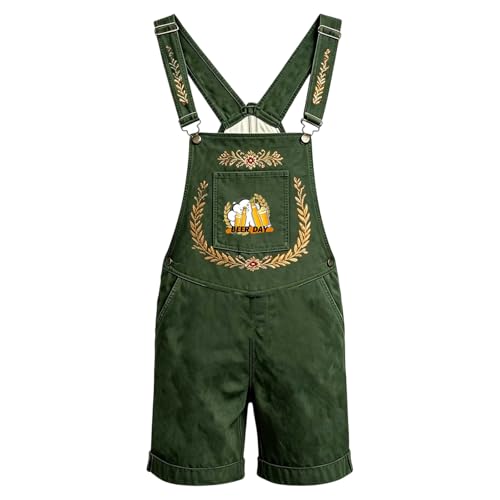 Festivales cerveceros pantalones cortos de baño ligeros con tirantes ajustables estilo casual