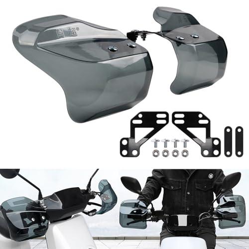 Renjzle ナックルガード バイク用 ハンドガード 汎用 風防 防寒 防護 飛び石避け 雨避け 高耐久性 ハンドルカバー スクーター用 バイク用ハンドシェルター 左右セット (標準サイズ)