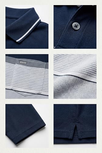 Image of Full Sleeve Polo T Shirt for Men Cotton with Pocket and Collar - Regular Fit Tshirt