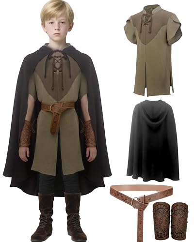 Disfraz completo príncipe medieval para niños 4-12 años miniatura 1
