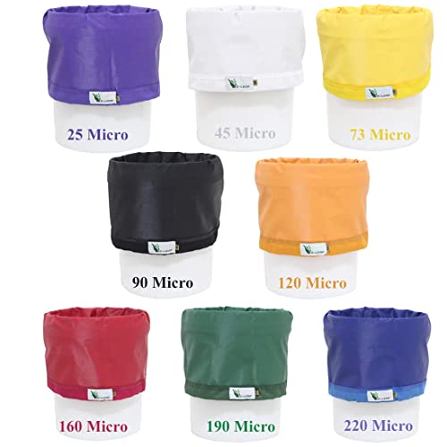 G-LEAF 600D 20 Litros 5 Galón 8 Bolsas Herbal Ice Bubble Hash Filter Bag Extractor Kit con bolsa de transporte y pantalla de prensado 10 x 10 (25 micrones) para extraer esencias bolsa de extracción