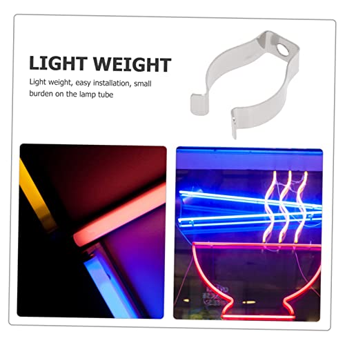 Betooky 20Pcs Buckle Led Bulbs Tube Led Lights Led Light Bulb Metal Lampholder Led Lamp Bracket Clips Bracket Hanger Fluorescent Light Holder Fluorescent Lamp Brackets Pipe Clamps Metal #TOP7