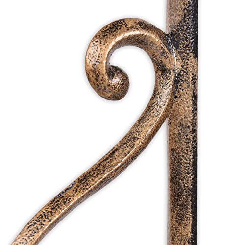 Image of Sharpex Wall Mounted Metal Bracket | Decorative Wall Hook Plant Hanger for Hanging Pots, Bird Feeders, Flower Baskets, Planters, Lanterns, Lamps, and Wind Chimes for Indoor /Outdoor Use (Gold, 4 Pc)