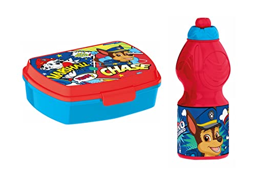 Paw Patrol La Patrulla Canina - Set Botella cantimplora Sport y sandwichera (STOR 82776)