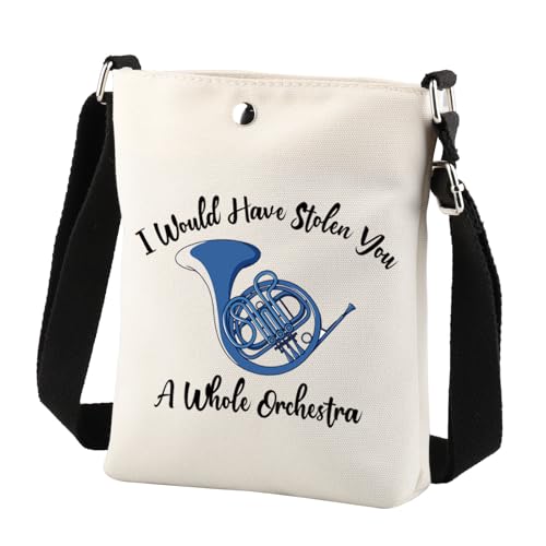 BNQL Blue French Horn Gift Crossbody Bag French Horn Gifts Himym Gifts Himym Tv Show Fans Gift Blue French Horn Crossbody Bag