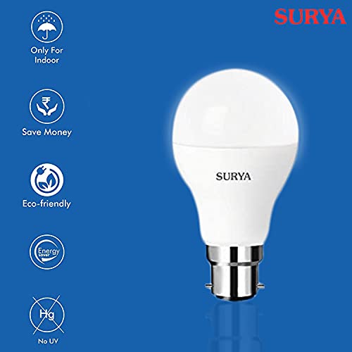 Image of Surya Neo Max Base B22 7-Watt LED Bulb (Cool Day Light, Pack of 8)