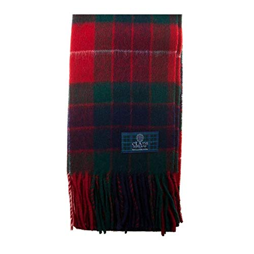 Scottish Tartan Fraser Red Lambswool Clan Scarf by Clans Of Scotland