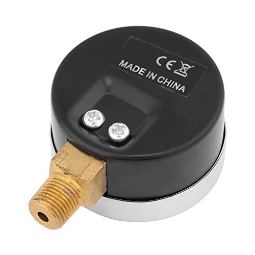Manometro Pressione Aria 0-30 psi 0-2 bar Scala Doppia con Filetto 1/8 BSPT per Idraulica Compressori Acqua