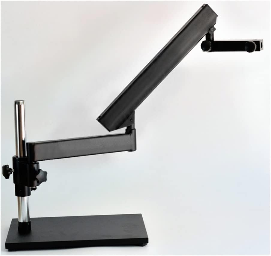 Microscope Accessories Kit Articulating Pillar Stand Articulating Stand Zoom Microscope with Base Plate Microscope Slides(Stand C)