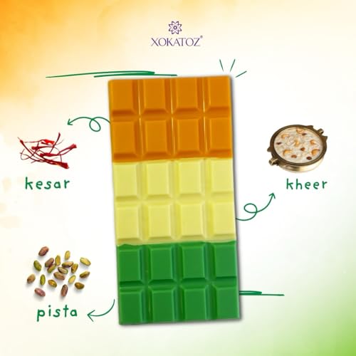 Image of XOKATOZ 3 in 1 Flavoured Exotic Premium Chocolate - 1 Tri-Ranga - Flavoured White Chocolate Bars - Gift Set - Pack of 1, 75 gm (75 gm x 1)