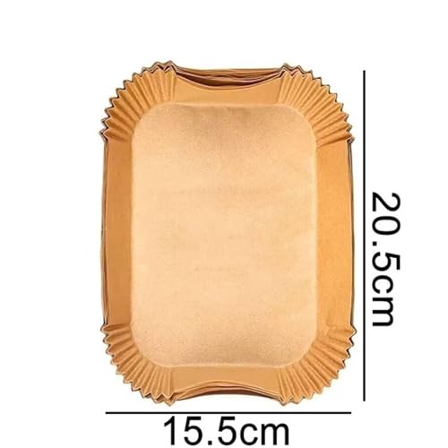 Papel de freidora de aire rectangular desechable de 300 unidades resistente al aceite de cocina 3