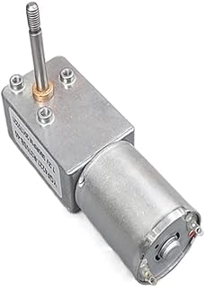 ELLANA Turbine Speed Gear 7.2 Volt Dc Motor, JGY370 Electric Worm Gear Dc Motor, High Torque Long Shaft Geared Motor 7-Shaped M3 with Resistance Worm controllable