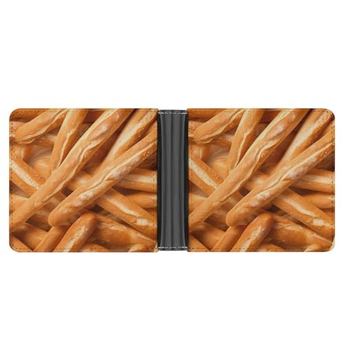Cute Biscuit Funny Billfold Wallet Credit Card Holder Slim Passcase Pouch Purse for Men Women