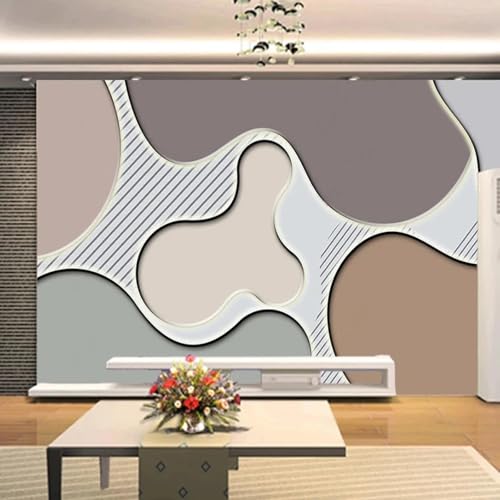 WEITAOSM Mural de pared con diseño geométrico de lujo, luz abstracta de estilo europeo 3D, protección del medio ambiente, para dormitorio, sala de estar, TV, sofá