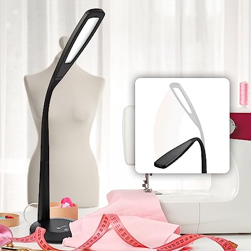 OttLite LED Desk Lamp with Flexible Neck (Black) - Slim Desk Lamp with 3 Brightness Settings & Touch Activated Controls - Energy-Efficient Natural Daylight LEDs for Home Office, Desk, & Dorms OttLite LED Desk Lamp with Flexible Neck (Black) - Slim Desk Lamp with 3 Brightness Settings & Touch Activated Controls - Energy-Efficient Natural Daylight LEDs for Home Office, Desk, & Dorms