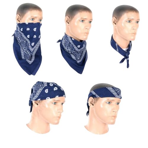 Lot de 25 bandanas unisexe motif cachemire