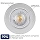 HCFEI LED Einbaustrahler Flach Dimmbar, Schwenkbar 5W LED Spots 230V, IP44 Bad Einbauleuchten Deckenspots Einbauspots, 3CCT Warmweiß Neutralweiß Kaltweiß (3er set, Weiß, 38°)