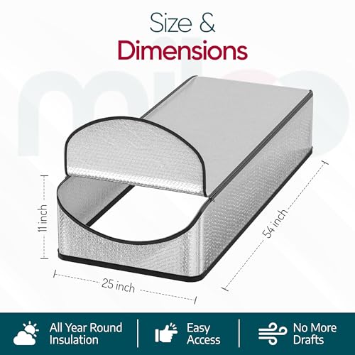 Attic Door Insulation Cover for Pull Down Ladder or Stair 25" x 54" x 11"- R-Value 15.6 Extra Thick Fire Proof Attic Tent Stairway Insulator with Easy Installation, Door Seal Hatch by Miloo by Miloo - Image 8