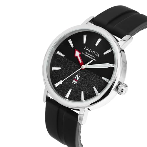 Image of Nautica Round 42mm Black Dial Analog Men Watch - NAPMYF309