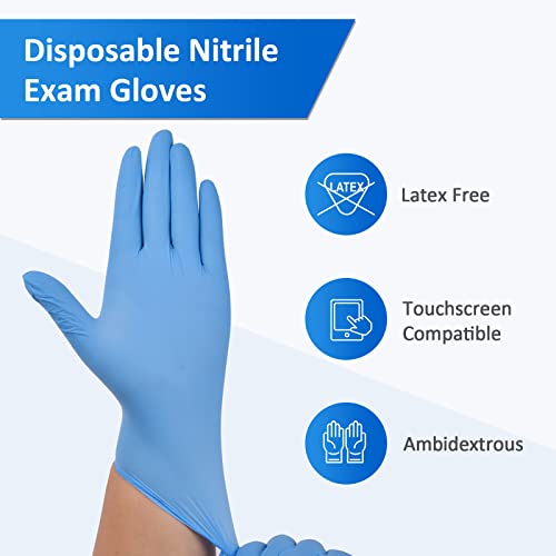 Schneider Nitrile Exam Gloves, Blue, 4 mil, Powder-Free, Latex-Free, for Medical Exam, Cleaning and Food Prep, Non-Sterile - Image 3