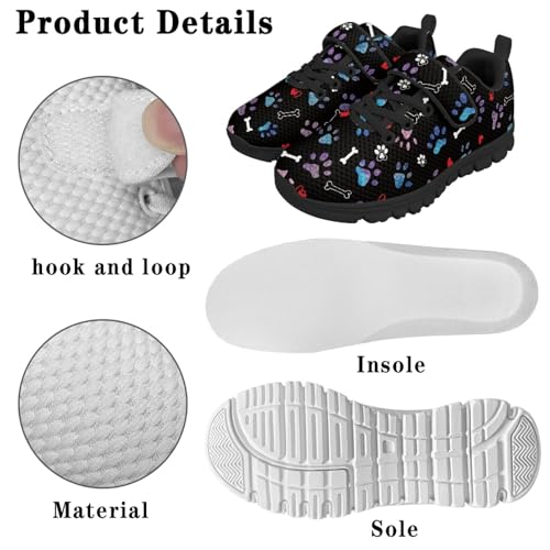 Kids Sneakers Boys Girls Lightweight Running Jogging Tennis Sport Shoes Hook & Loop Walking Shoes for Causal Travel4