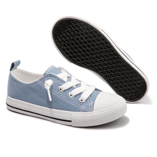 BENEKER Kids Slip On Canvas Sneakers,Girls & Boys Lightweight Casual Shoes, Wide Toddler Sneakers for Little Big Kids, Non-Slip Breathable Play Tennis Shoes4
