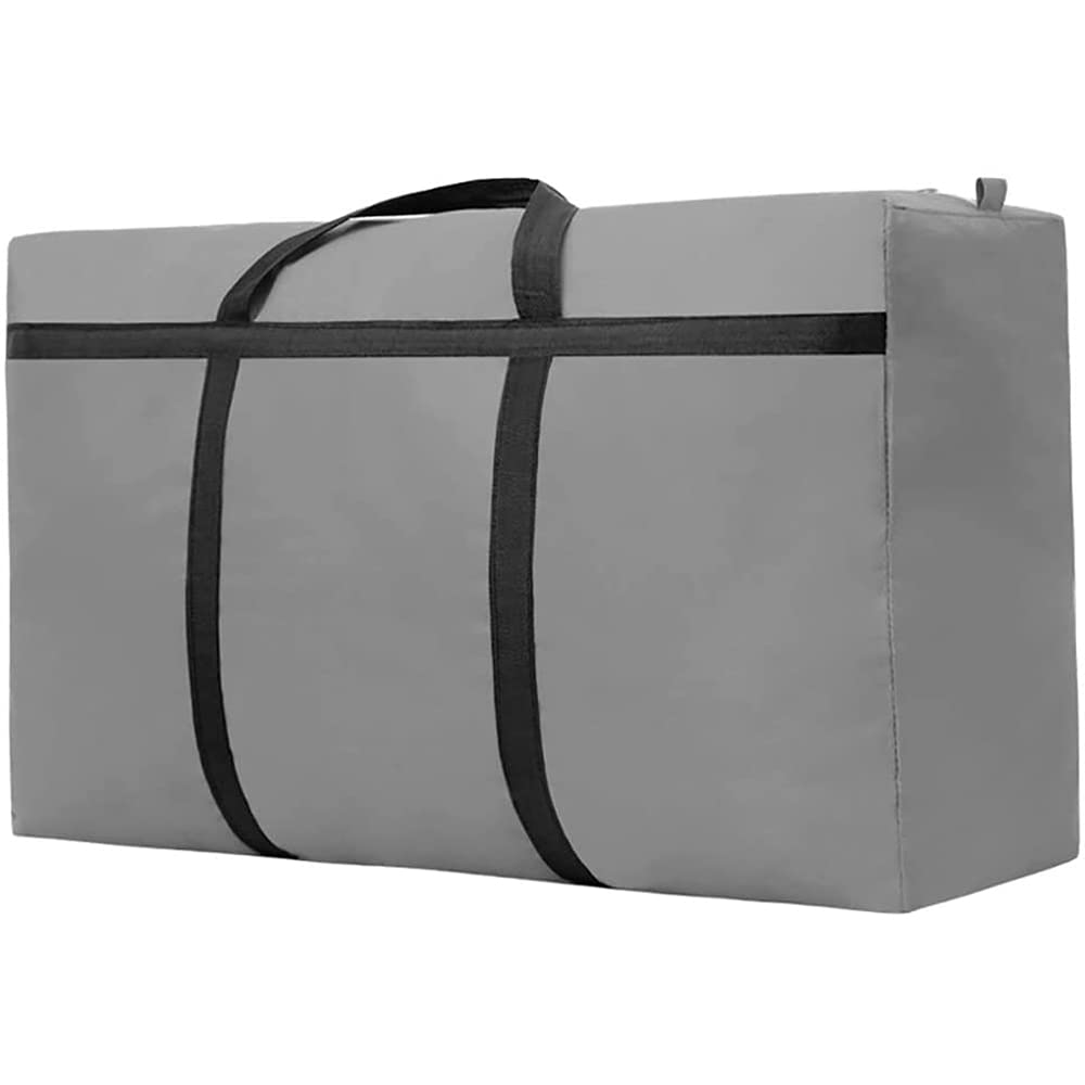 Homarket Oversized Storage Bag Waterproof Space Saving Moving Tote Bag, 125L Garment Closet Storage Organizer Travel Cargo Duffel Jumbo Bags for Comforter Quilt Bedspread Pillow (Grey 125L)