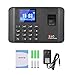 ADBEN Intelligent Biometric Fingerprint Password Attendance Machine Time Clock Employee Checking-in Recorder 2.4 inch LCD Screen Voice Prompt 11 Languages Time Attendance Machine