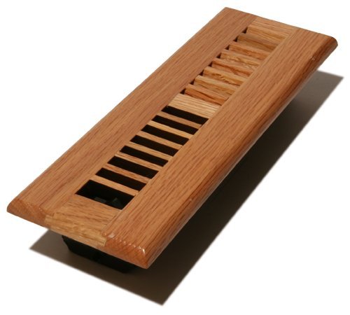 Decor Grates WL210-N Wood Louver Floor Register, Natural Oak, 2-Inch by 10-Inch by Decor Grates