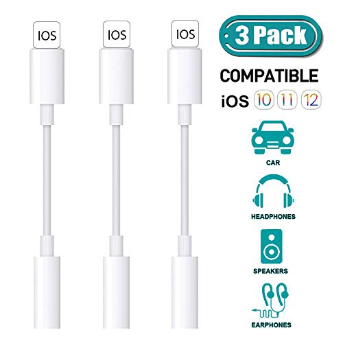 for iPhone Headphone Adapter Jack to 3.5mm Dongle for iPhone 11/Xs/XR/XS Max/X /8/8Plus/7/7Plus.Earphone